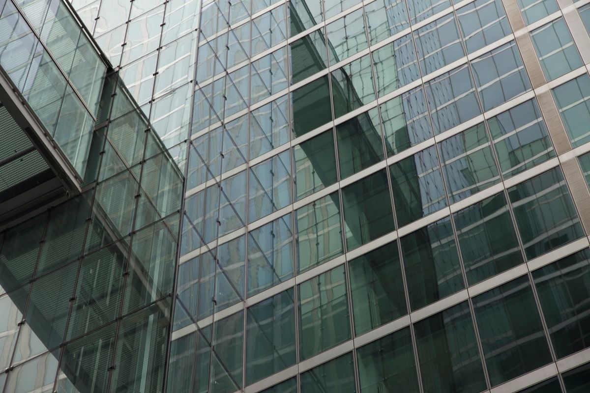 Modern office building facade representing the Centrofidi Terziario headquarters
